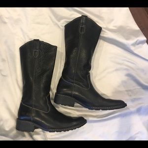 Born Leather Black Boots Size 9